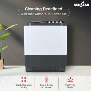 WASHING MACHINE, 9.5 KG, PLASTIC